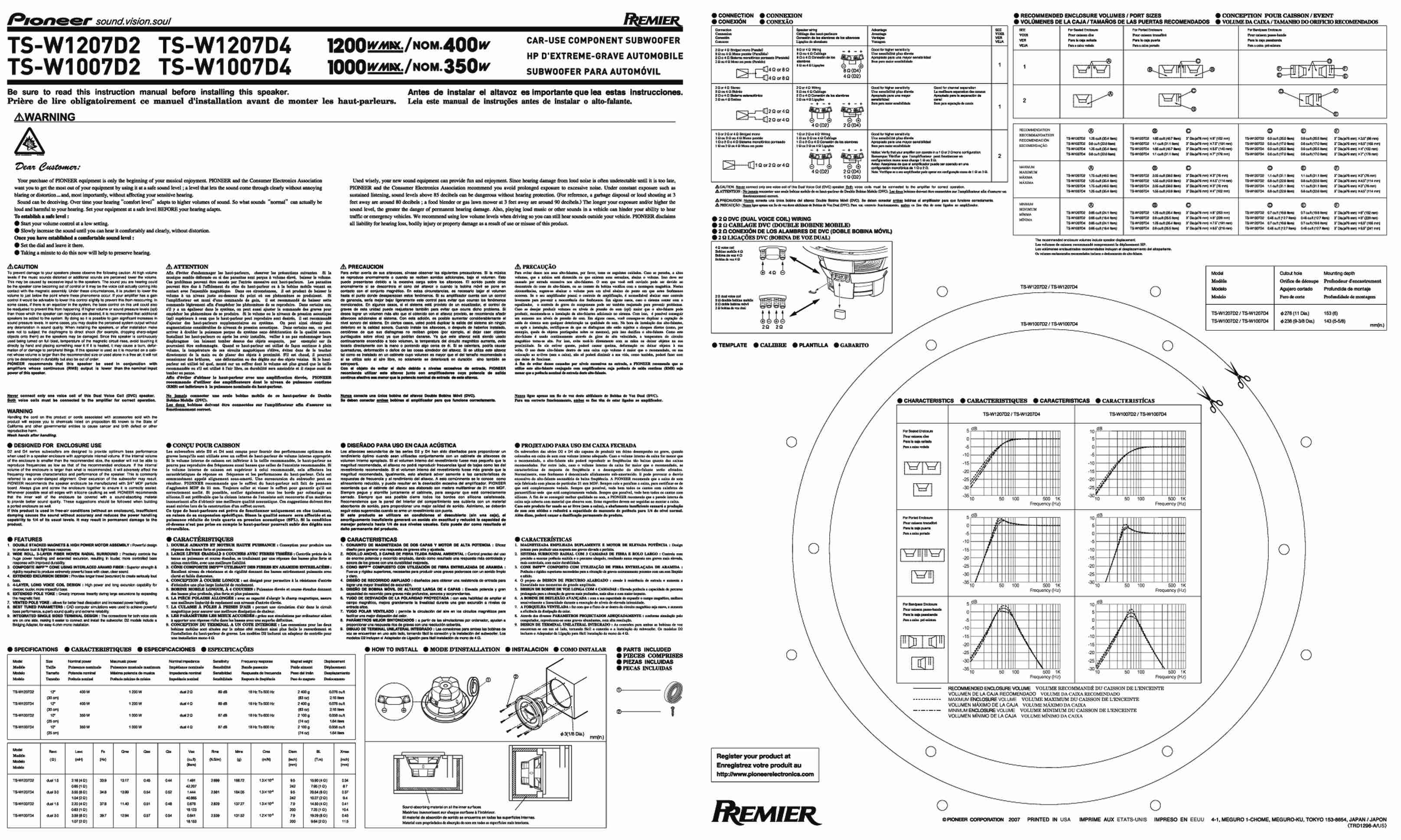 Pioneer Car Speaker TS-W1007D2-page_pdf